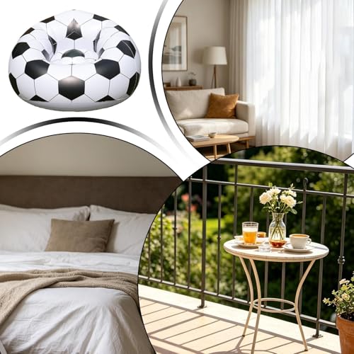 Sofá inflable de 72 pulgadas con respaldo ergonómico y válvula hermética 6