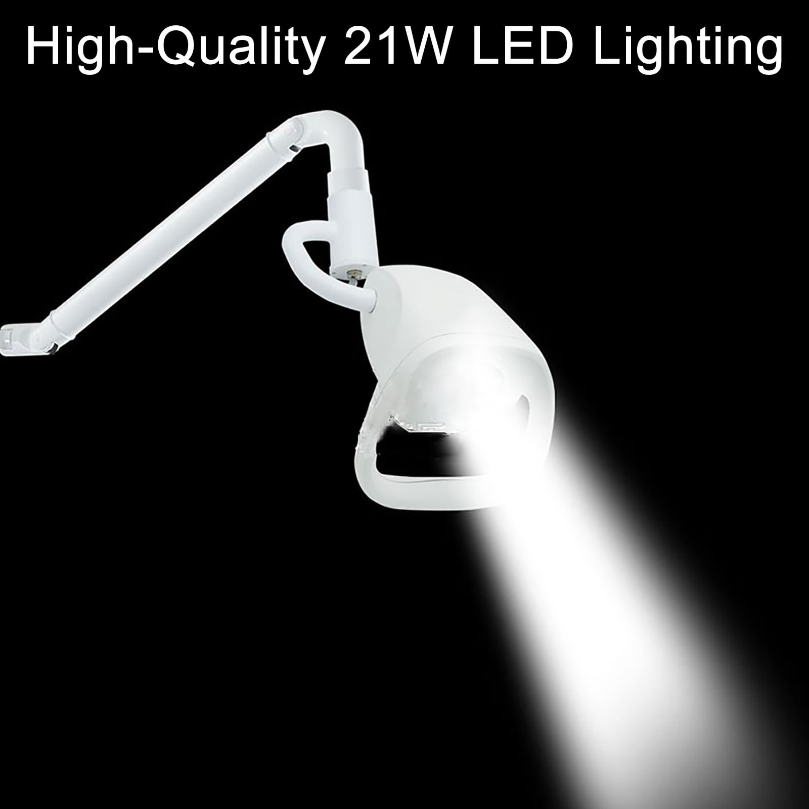 Lampa do Badań Stomatologicznych Montowana na Suficie, 21W, Obrót o 360°, Bezcieniowe Oświetlenie, Lampa Chirurgiczna do Szpitali, Przychodni, Gabinetów Kosmetycznych i Tatuażu