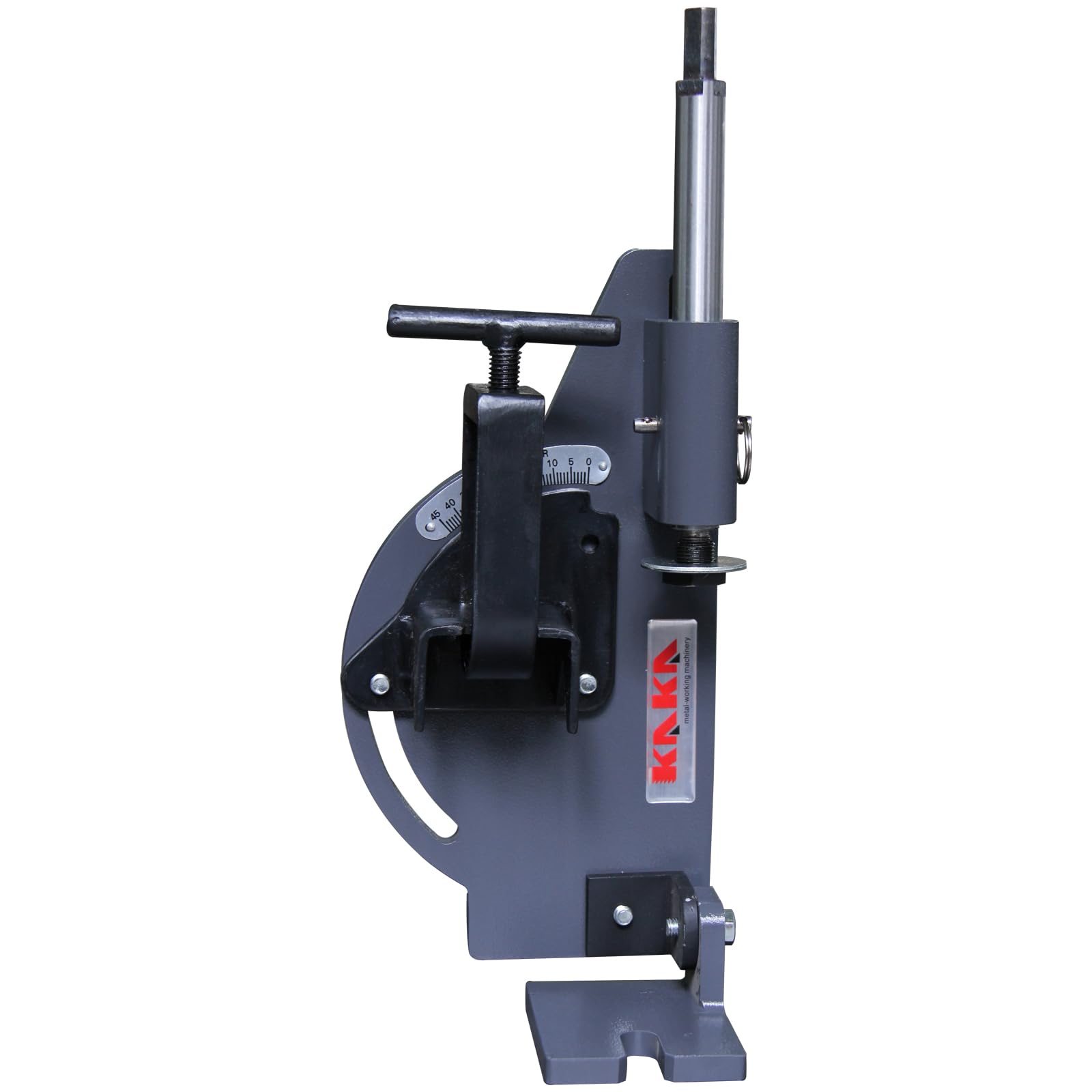 KAKA INDUSTRIAL Pipe Notcher, 0-45° Adjustable for 2 inch Tube Notcher, Aluminum Lightweight Drill Press Mount Tubing Notcher PN-1/2A