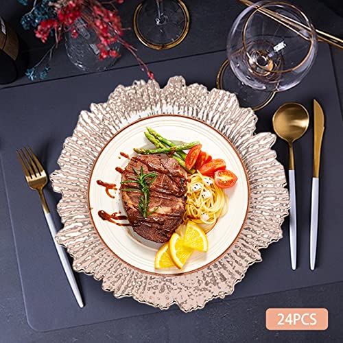 Platos Cargadores de Plástico Redondos 13 Pulgadas 24 Pzs miniatura 5