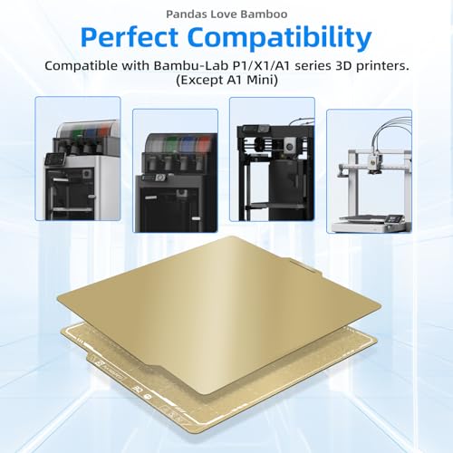 Image of BIQU PyroGrip Smooth PEI+Textured PEI Build Plate for Bambu-Lab P1P P1S P2S X2D X1C X1E A1 257x257mm, Double Sided PEI Spring Steel Build Plate Flexible Sheet Print Bed Removable Surface Platform