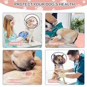 XXL Dog Cone Collar for Large Dog๏ผDog Collar After Surgery to Stop Licking, Soft Dog Cone for Pet 360ยฐVision Protective Dog Recovery Collars & Cones Pink