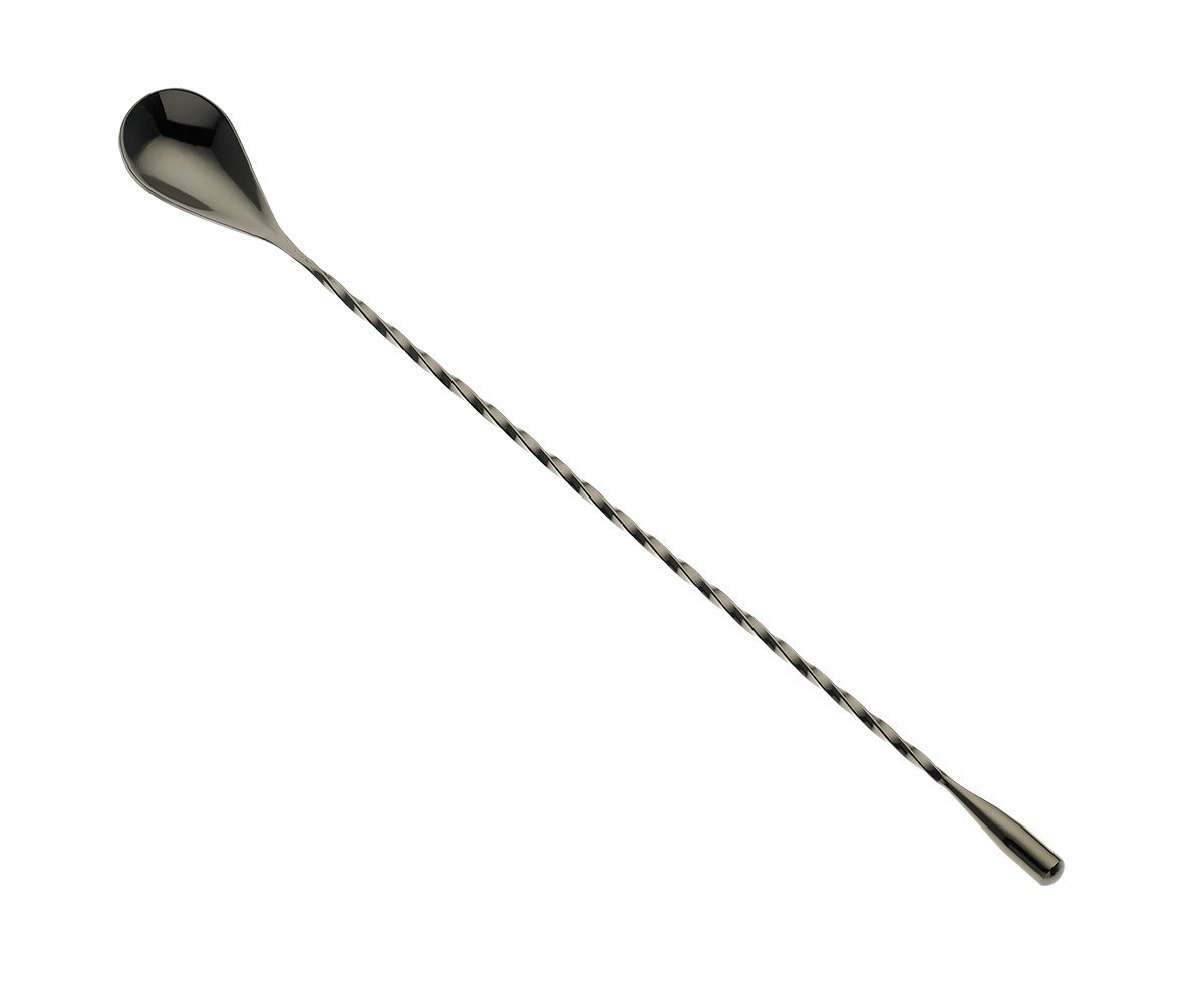 Barfly Bar Spoon Cocktail Stirrer 30 cm Teardrop End Gun Metal Black