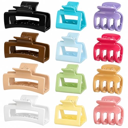 SMKSL 12 Pcs Hair Claw Clips for Women &amp; Girls 3 Styles Hair Accessories