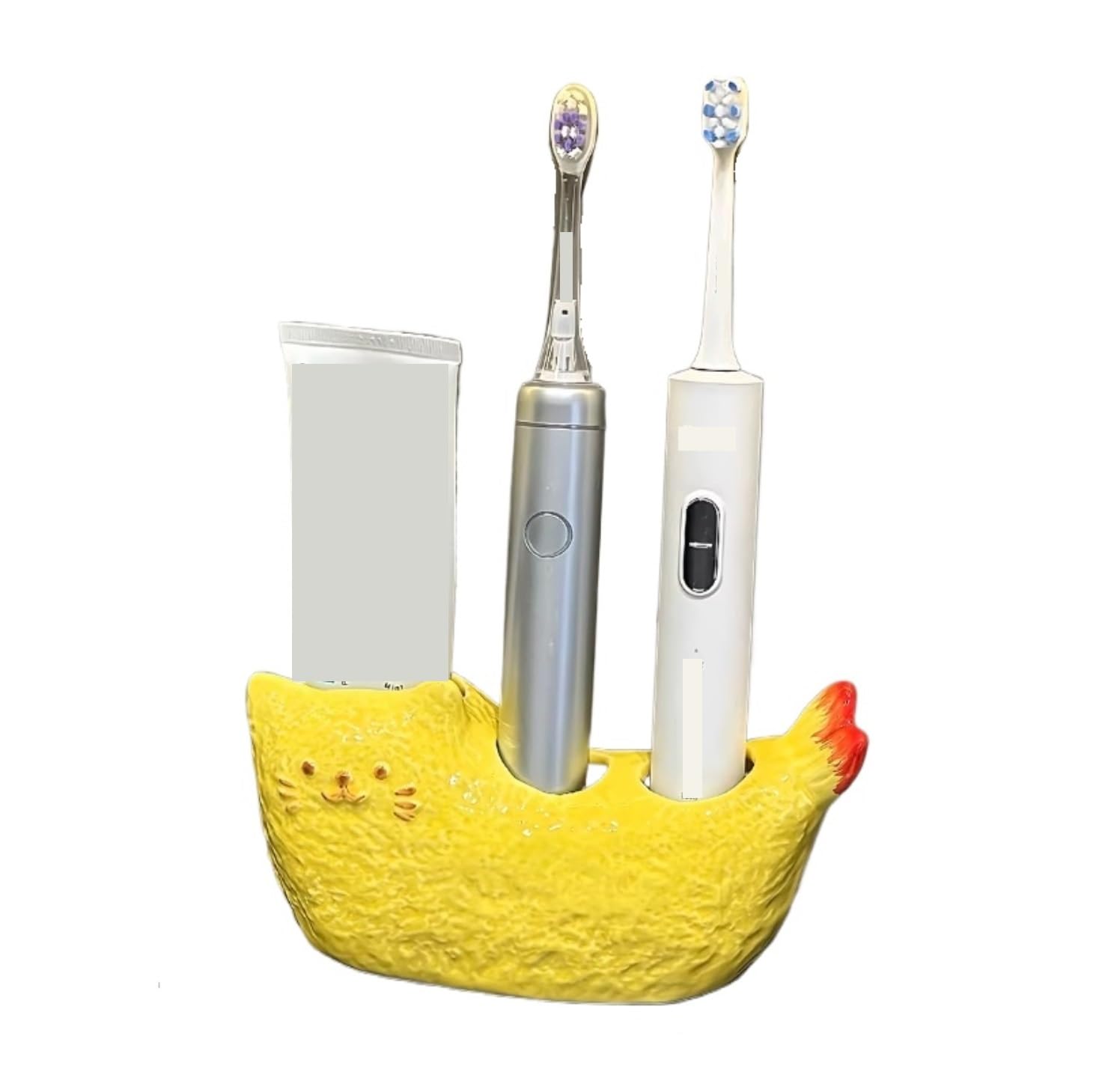 Portacepillos de Dientes para Familia Soporte For Cepillo De Dientes, For Bolígrafo, Organizador Cepillado Escritorio For Baño Y Oficina Cocinas(Yellow)