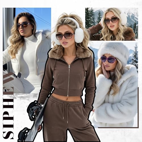Image of SIPHEW Women's Polarized Sunglasses w UV400 Protection,Classic Sun Glasses | Vintage Sunnies,Wraparound Shade,Lightweight & Comfortable,Big Sunnies eyewear,Driving,Outdoors