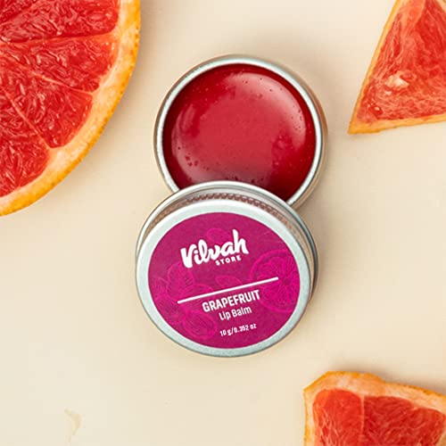 Vilvah-Grapefruit-Lip-balms-For-Dry-Damaged-and-Chapped-Lips-Moisturizing-Lip-balms-Lip-Balm-for-Dark-Lips-to-lightening-Enriched-with-Shea-butter-Unrefined-Beeswax-Essential-Oils-10g