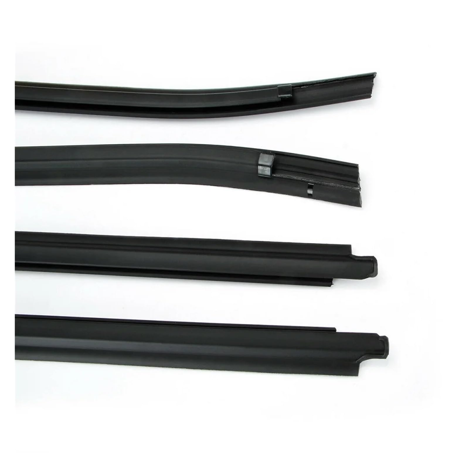 カーウィンドウモールディングトリム 4PCS 車用アウタードア窓用ゴム製