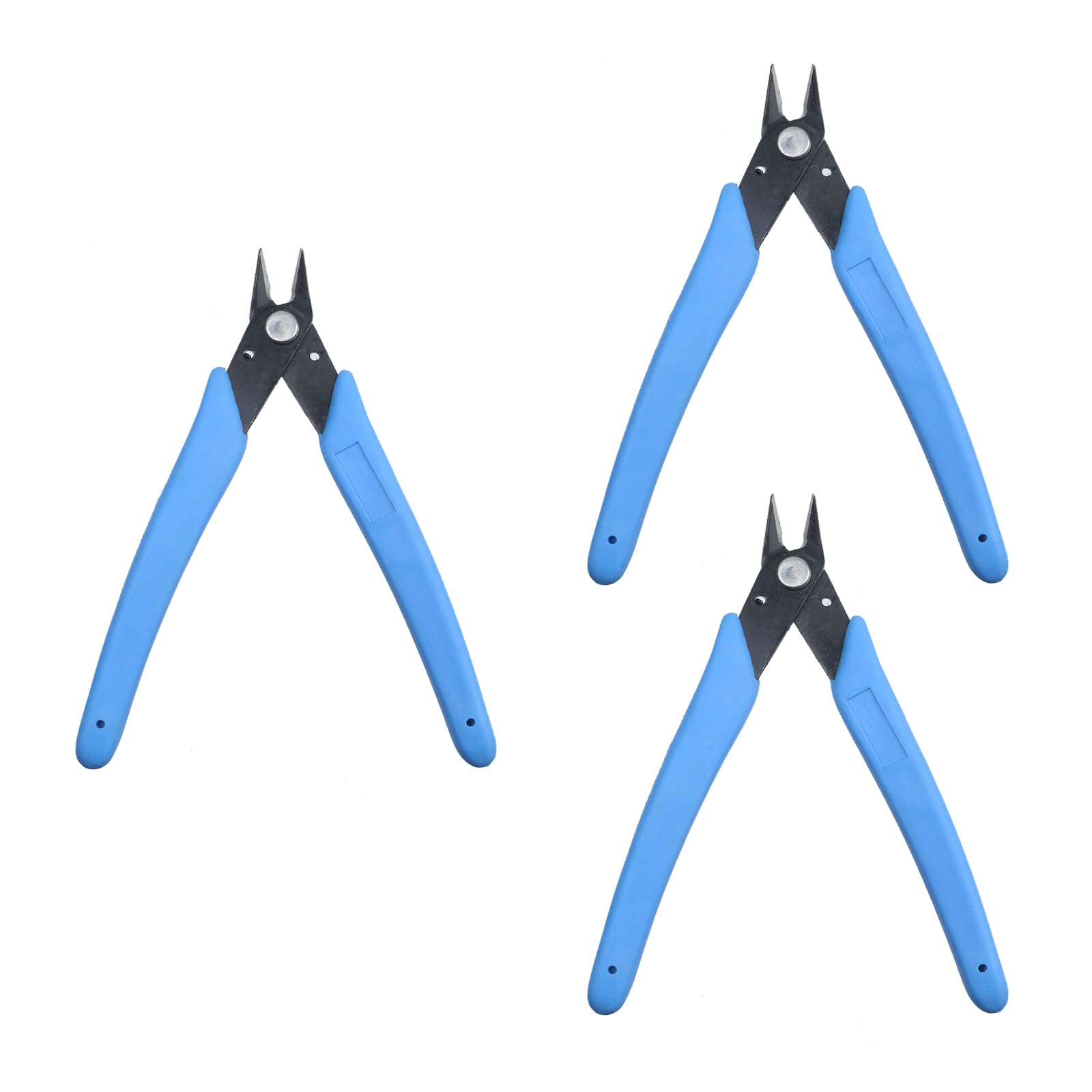 Lanties 3 Pack 3.5 Inch Micro Flush Cutters - Small Wire Snips For Electronics, Jewelry & DIY Crafts (Red) - View #10