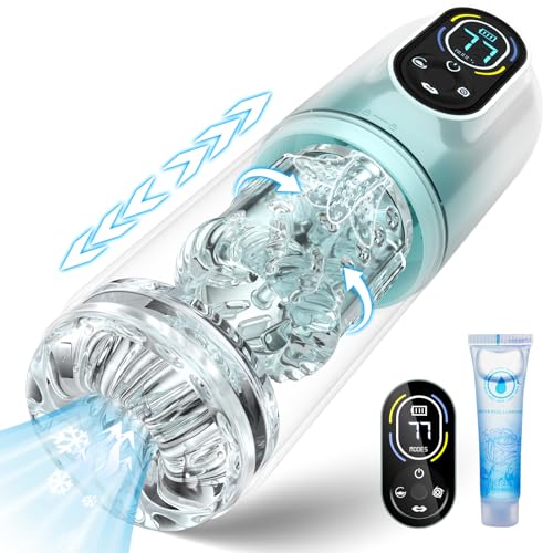 Automatic Male Masturbator Male Sex Toys, Sex Toys for Men Penis Pump with 7 Sucking & Vibrating & Thrusting & Rotating & Licking, Mens Sex Toy Adult Toys Blowjob Sex Machine Pocket Pussy Stroker