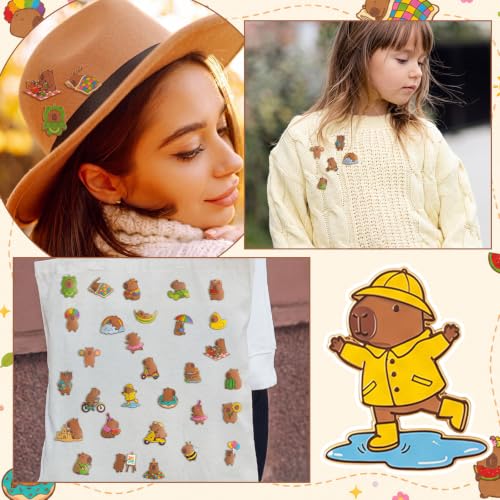 Image of 30 /60 Pcs Cute Enamel Pins Bulk Lapel Brooch