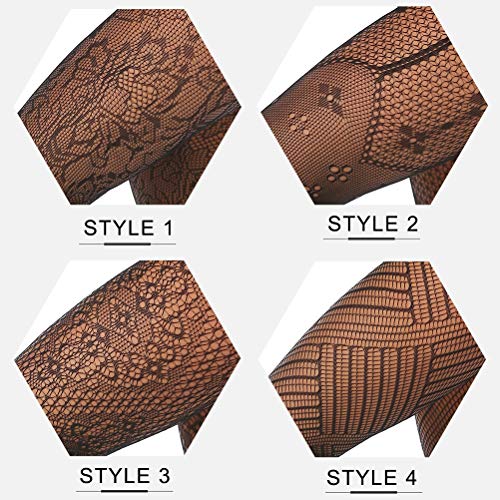 MANZI Womens Fishnet Tights Patterned Stockings Stretch Fishnets Panty Hose2