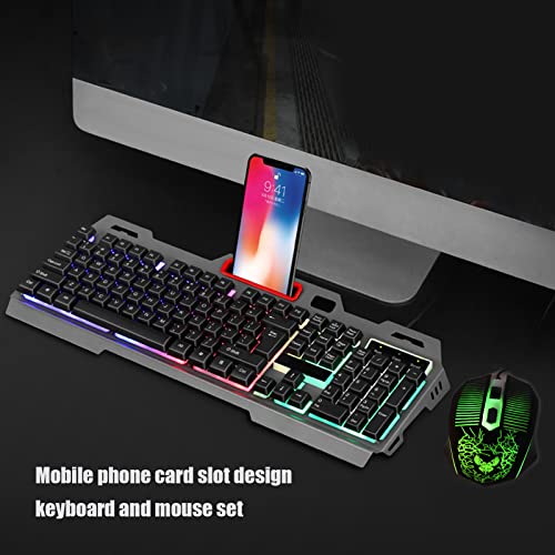 Image of Wired Gaming Keyboard and Mouse Combo RGB Backlit Gaming Keyboard, 104 Key Computer PC Gaming Keyboard for Windows 7 8 10