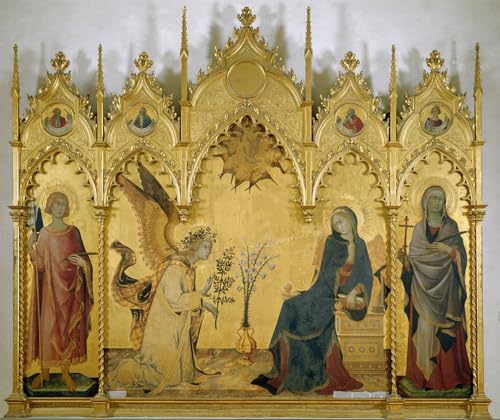 Tableau Annonciation par Simone Martini impression toile 60x90cm