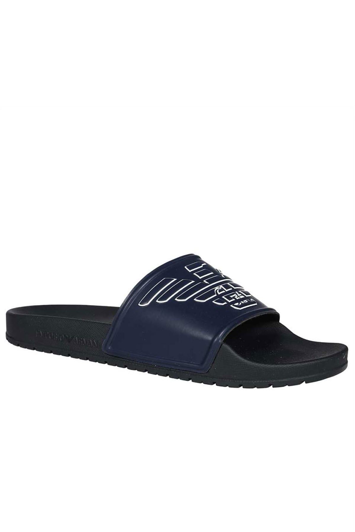 Emporio Armani Men's Logo Outline Sliders, Blue, blue : Amazon.com.be:  Fashion
