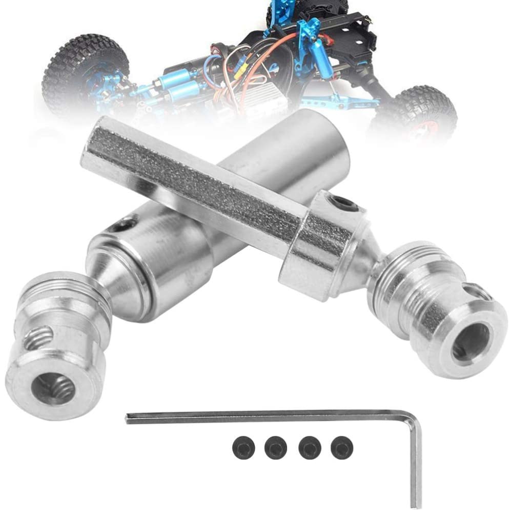 Generic Arbre D'entraînement Arrière RC CVD en Métal de Haute qualité pour Voiture 12428 12423 1/12 RC, Pièce de Rechange Directe pour un Contrôle amélioré, adapté aux Amateurs, Noir (SILVER