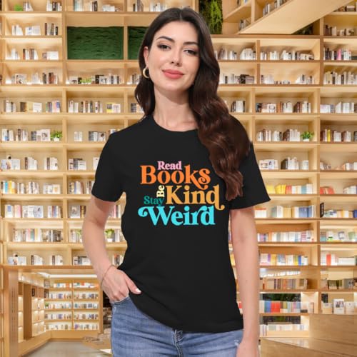 Image of Book Shirts for Women Book Lover T-Shirt Reading Tee Teacher Tops