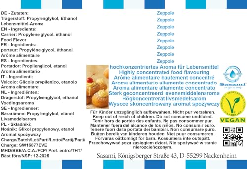 Aroma concentrado Zeppole Sasami de 100ml: sabor dulce y vegano 4