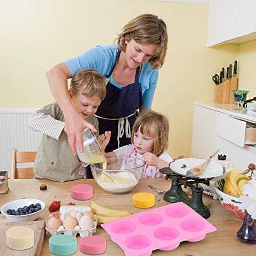 Magigift Round Cylinder Silicone Mold Candy Mold Chocolate Mold For Sandwich Cookies Muffin Cupcake Brownie Cake Pudding Jello #TOP3