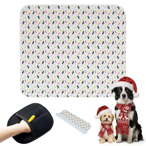 Image of Puppy Pee Pads with Pheromones, Washable Puppy Training Pads for Dogs Reusable Puppy Potty Pads for Dogs and Cats(with Pet Hair Removal Gloves)