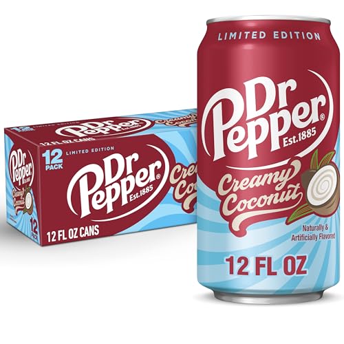 Dr Pepper Creamy Coconut Soda, 12 fl oz cans...