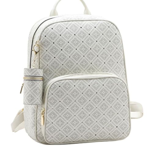 Chenson, Mochila Feminina Chenson Monograma Premium Executiva (Off White)