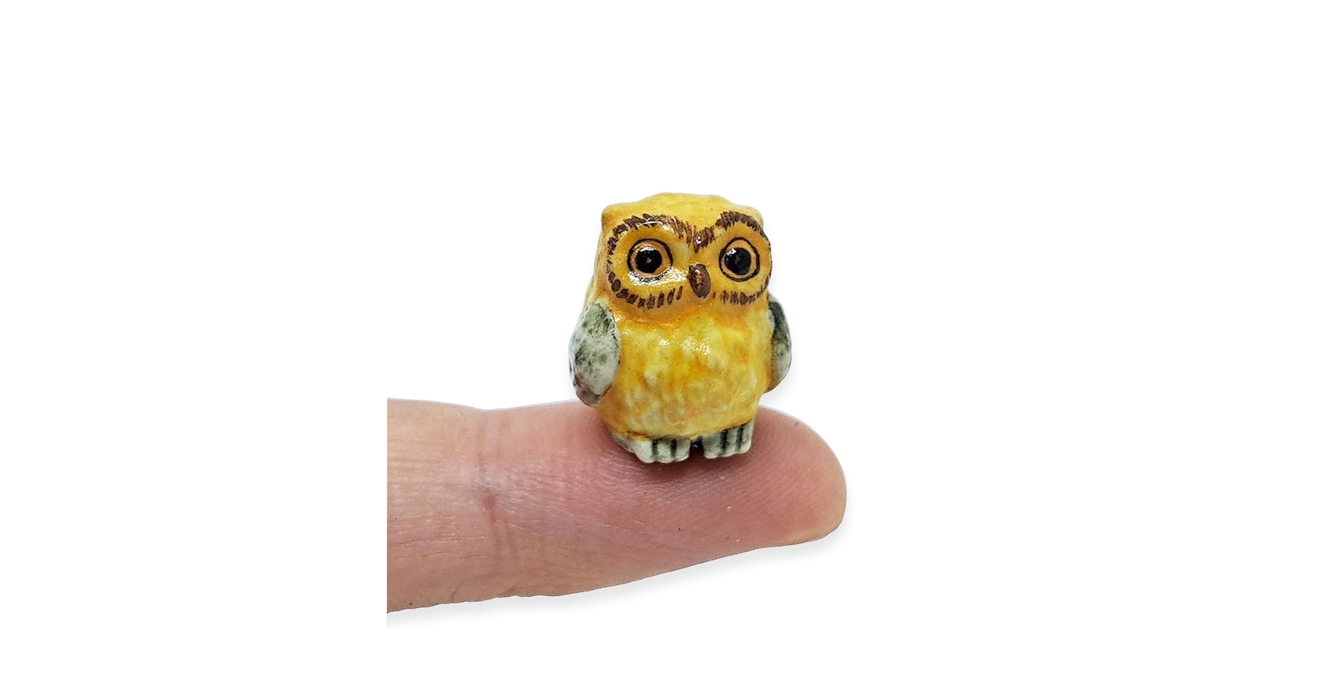 Amazon.com: WitnyStore Very Tiny ⅝ Inch Yellow Owl Straight Face