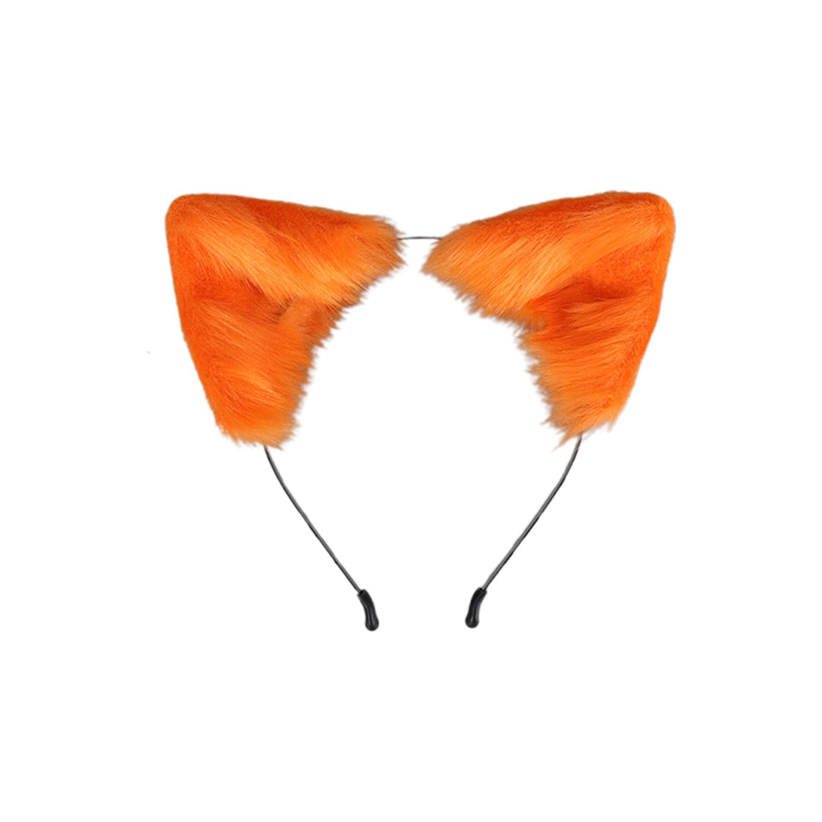 Generic Elegant Cat Ears Headband Cosplay Costume Accessory for Women, Girls, Carnival, Halloween, Party, Festive Masquerade, orange, One Size