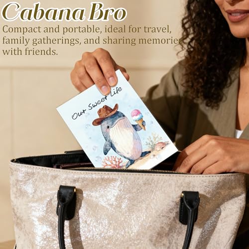 Álbum de fotos para niños, guarda 36 fotos de 4x6 pulgadas, regalo ideal para bebés, recién nacidos y familias, diseño temático náutico con ballena y helado miniatura 5