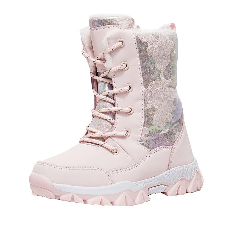Kids/Girls Snow Boots Winter Warm Water-Proof Outdoor Slip 𝗥esistant Cold Weather Comfortable Toddler Girl Hiking Walking Boot