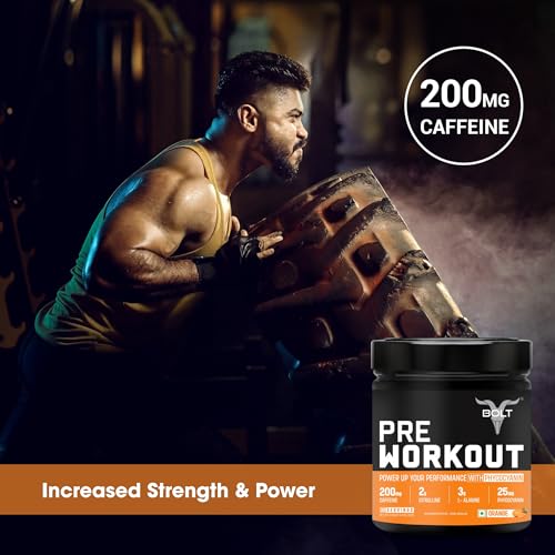 Bolt Pre Workout Supplement 300g Orange - Image 4