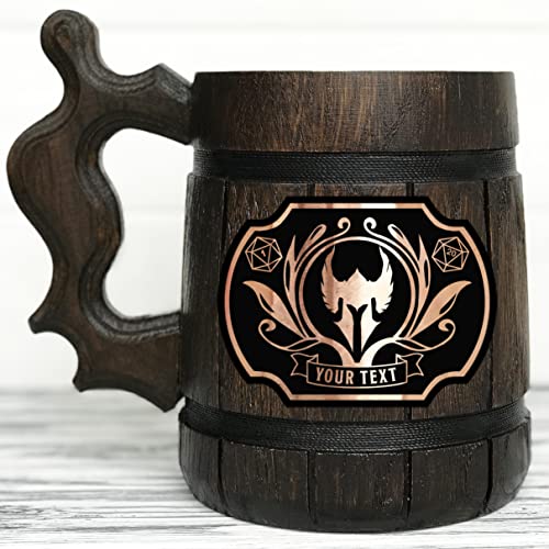 Jarra de Cerveza de Madera Paladin 17oz Dungeons & Dragons miniatura 3