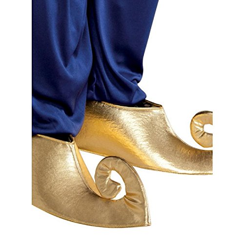 Boland 81990 - Überschuhe Sultan in Gold, 1 Paar für Erwachsene, Schuh-Überzieher für Faschingskostüme, Kostüm Zubehör für Karneval, Halloween oder JGA M/L