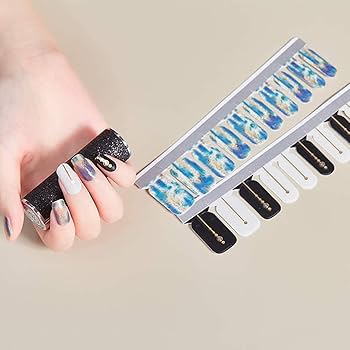 Amazon.co.jp: HERAXI ネイルシール 手の爪 20Pcs 爪やすり付き