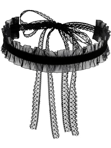 Cosmeria Choker Schwarz, Gothic Lace Victorian Halskette für Frauen, Vintage Choker, Schwarzes Schmuckgeschenk für Geburtstag, Weihnachten oder...