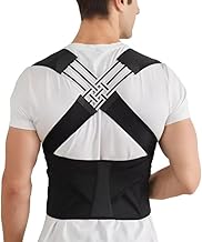 QP360 Posture Corrector Back Support Brace Belt, Adjustable Cross Design Upper and lower Backbone Pain Relief Belt Backbone Posture corrector belt (M)
