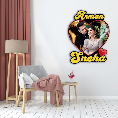 Image of Shrikant Art Personalized inchBFF inch Multi-Photo Collage Wall Hanging - Custom Wooden Picture Frame with 12 Photo Slots and Heart Accents for Best Friends