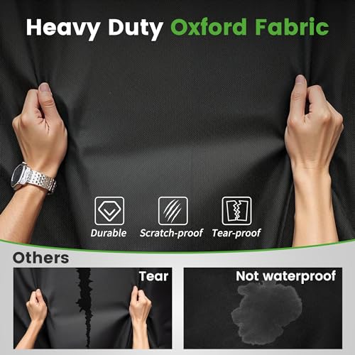 Image of 10L0L 4 Passenger Golf Cart Cover Fits EZGO, Club Car and Yamaha, 400D Waterproof with Extra PVC Coating Sunproof Dustproof Black Army Green