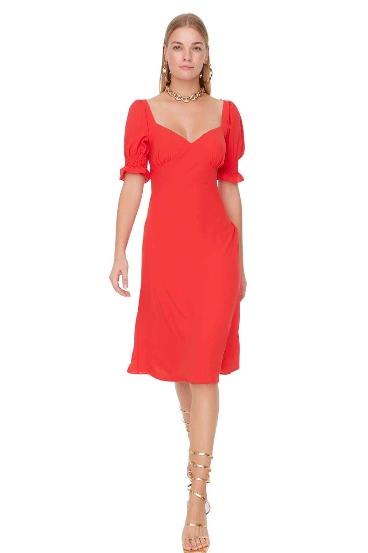 Trendyol Vestido Tejido de Ajuste Regular para Mujer