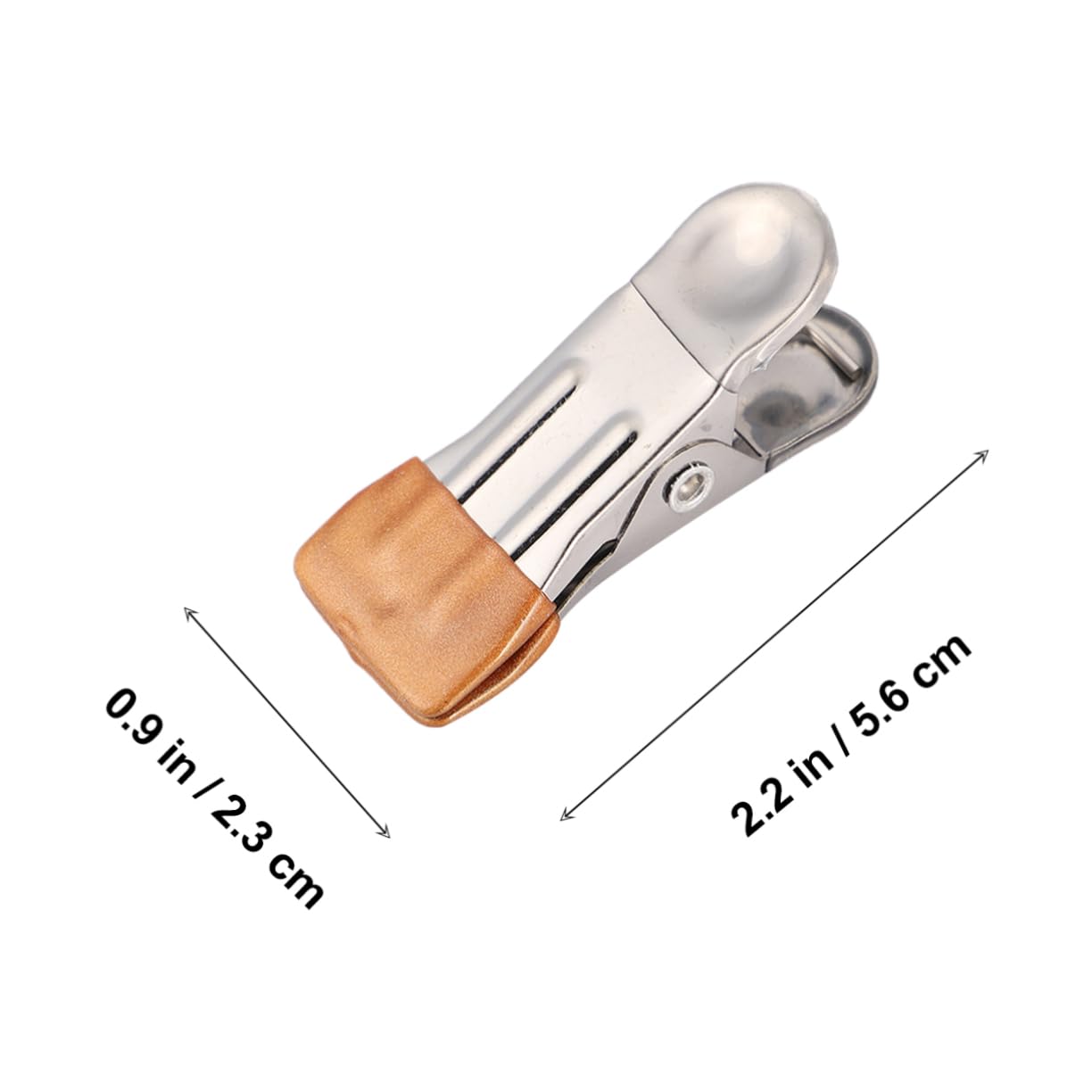 Wäscheklammern aus Edelstahl, 1 Set 20 Stücke Dip Anti Slip Edelstahl wäscheklammer Metall peg Clips Socke Trocknen Clip Wäsche(Golden)
