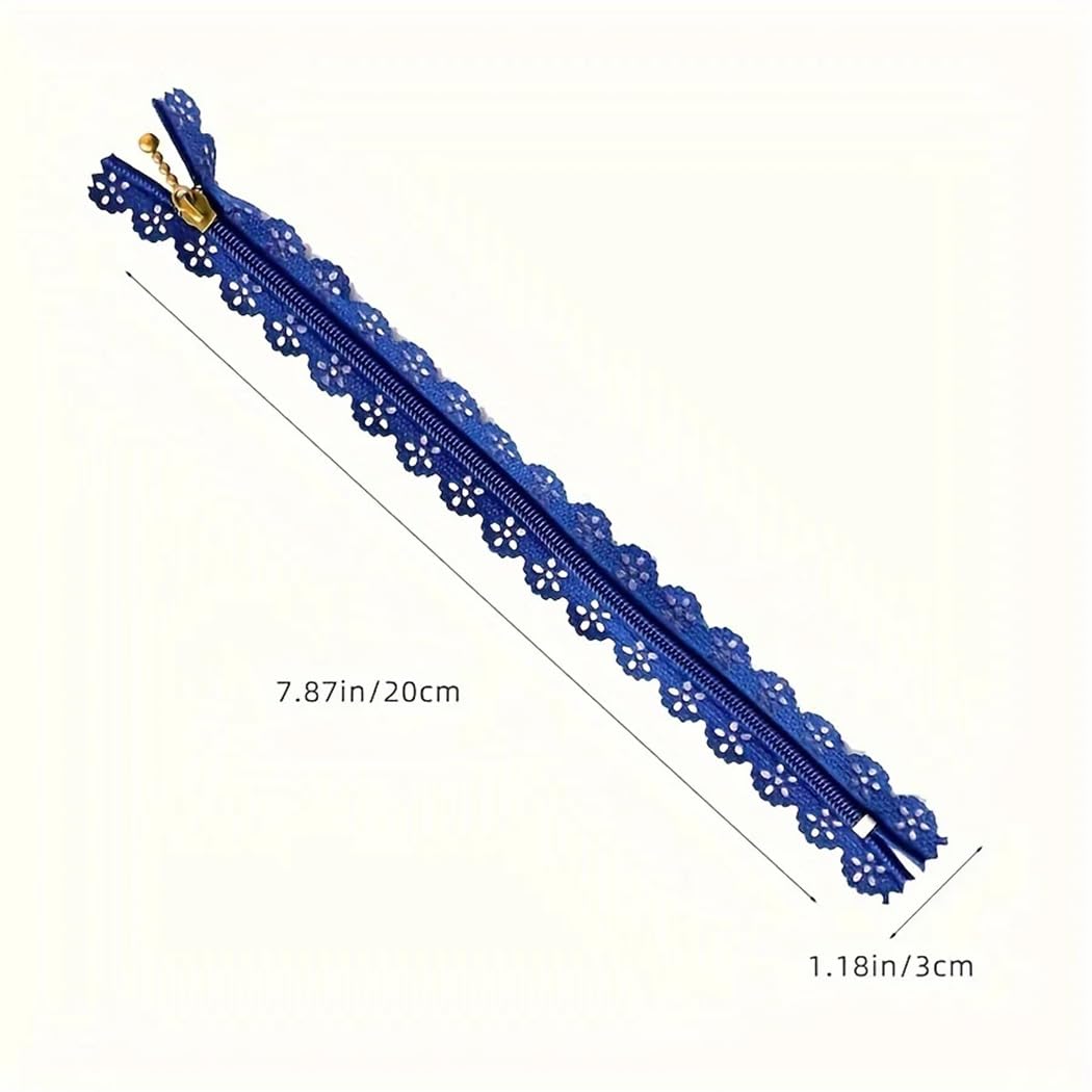 10 buste in nylon per cucito e cucito, 15-30 cm, chiusura lampo corta