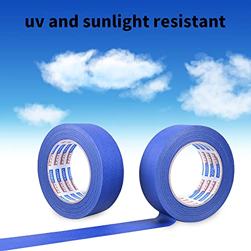 Image of ADHES Blue Painters Tape Blue Tape Painting Tape for Walls,UV Anti,14 Days Clean Remove,1.41nch x 45yard,3Rolls