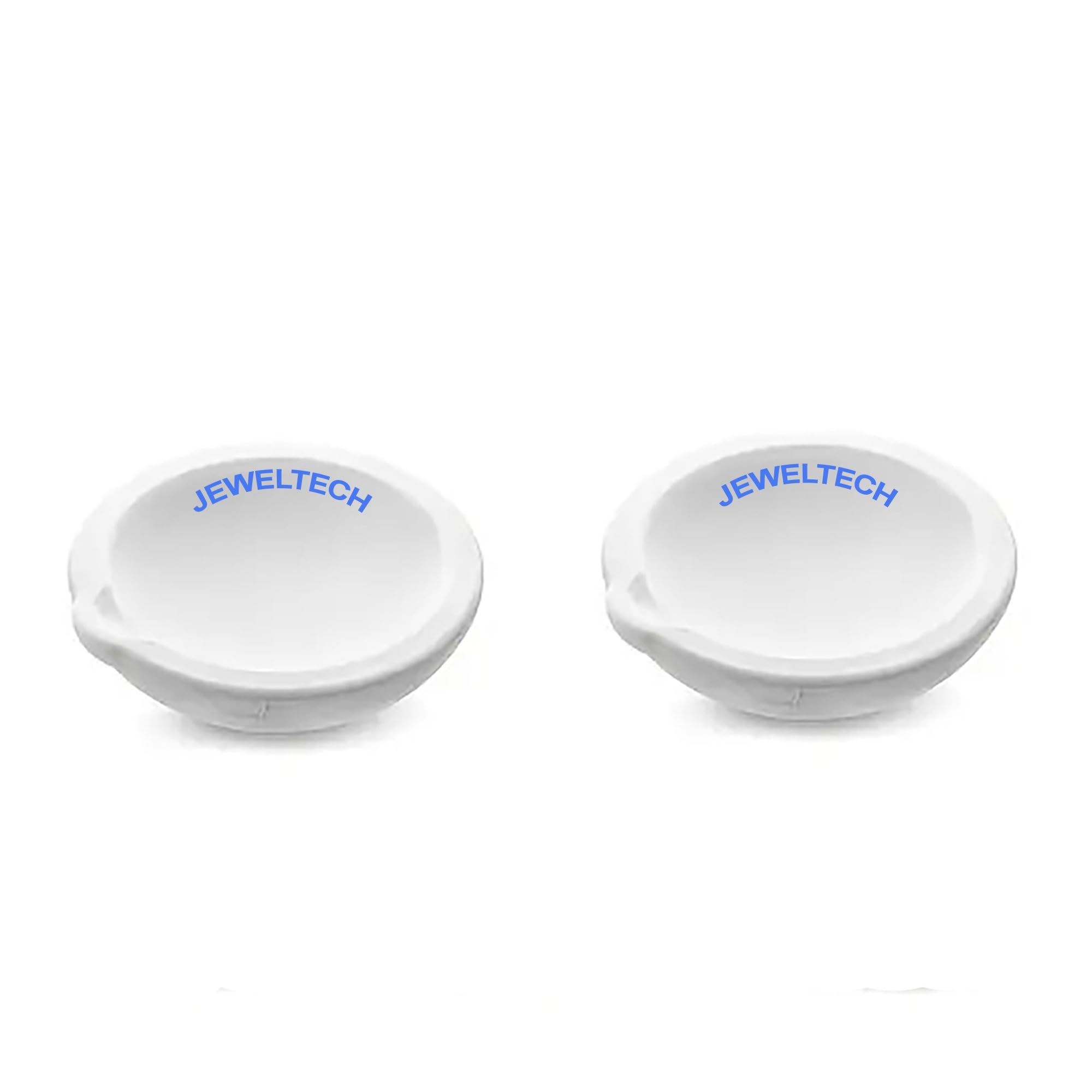 JEWELTECH Ceramic Melting Crucible 200-250gm Capacity – High-Temperature Cup for Gold, Silver, Platinum, Copper Melting & Jewelry Casting – Heat-Resistant Dish for Refining & Scrap Recovery