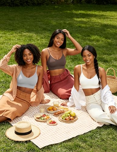 Image of ZENUTA 2Pack Padded Bralettes for Women, V-Neck Seamless Wireless Pull-On Bras with Removable Pads, Low-Impact