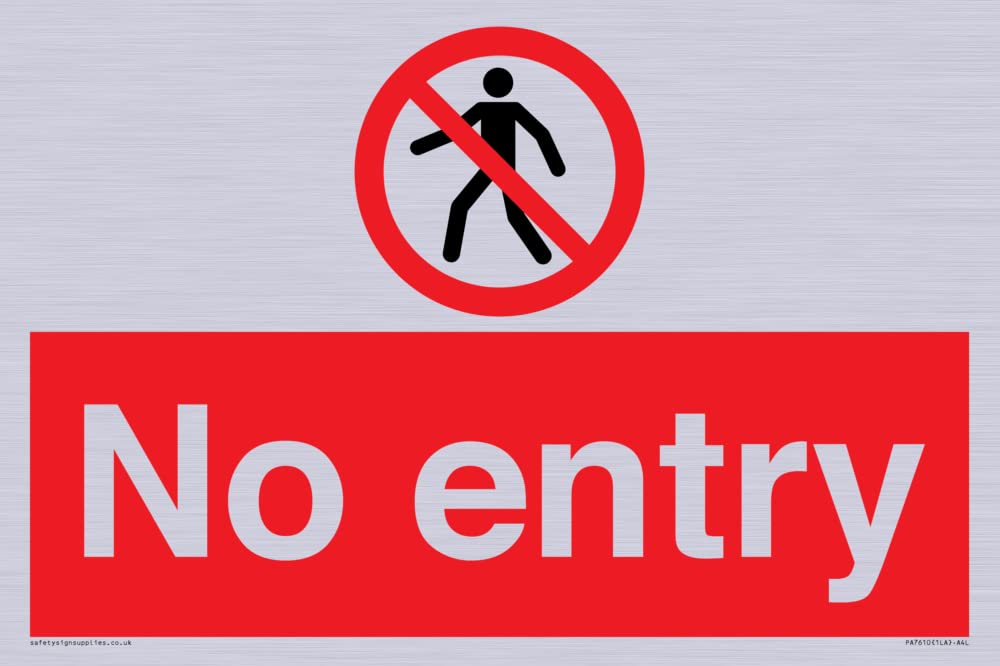 No entry Sign - 300x200mm - A4L