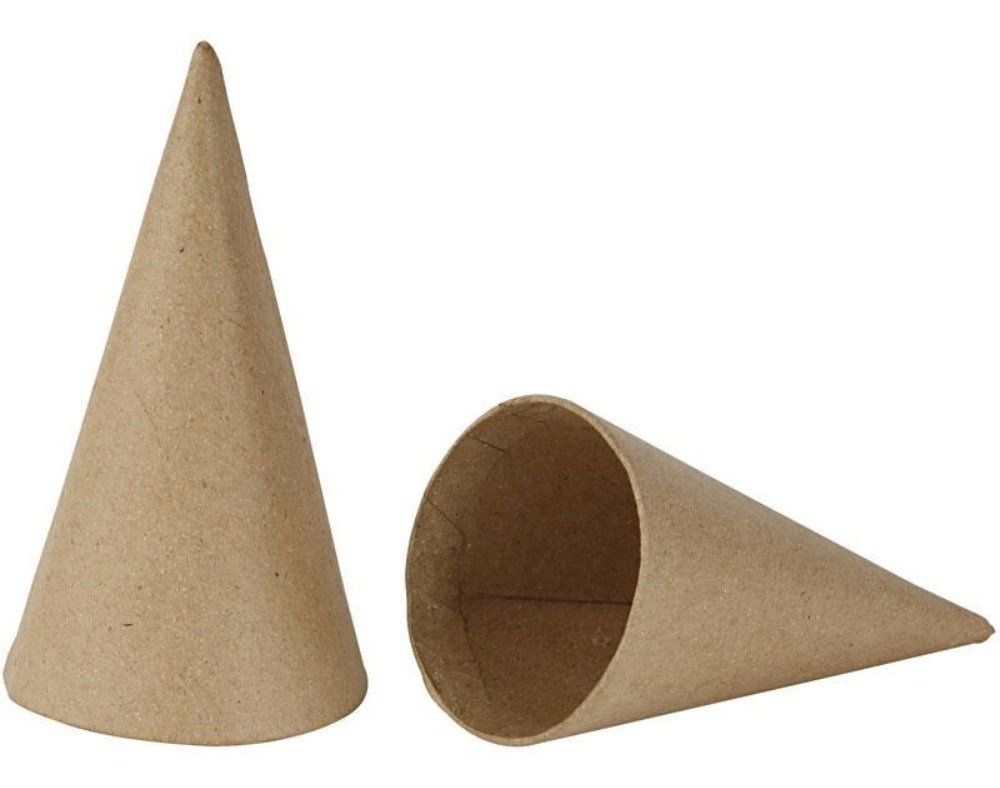 Crafty Capers 10 Paper Mache 14Cm Cones To Decorate | Paper Mache Shapes | Papier Mache