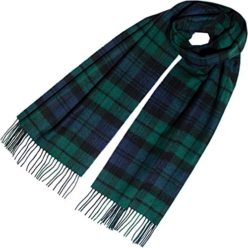 Grand foulard en laine d'agneau noire moderne I LUV LTD écharpe luxe 35x215 cm