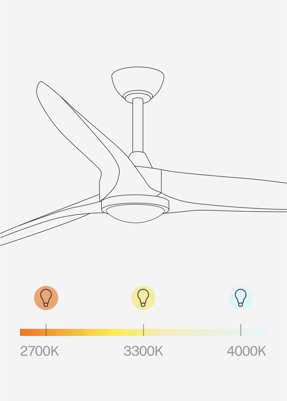 CREATE / WIND CENTURY/Ventilateur de plafond avec lumière noir bois foncé avec télécommande / 40W, programmable, Ø152 cm, 6 vitesses, fonction été-hiver, lumière LED 3 températures