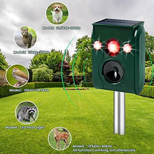 Pgfit 01 2 Pack Solar Animal Repellent, Ultrasonic Pest Repeller thumb #1