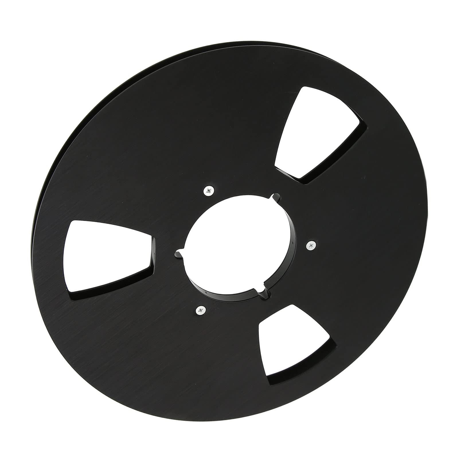 Bobina di Nastro Vuota, Bobina di Avvolgimento Audio in Alluminio con Bobina Aperta da 10 Pollici per Bobine Audio Ampex Grand Master 456 per Nastro da 1/4 di Pollice (Nero)